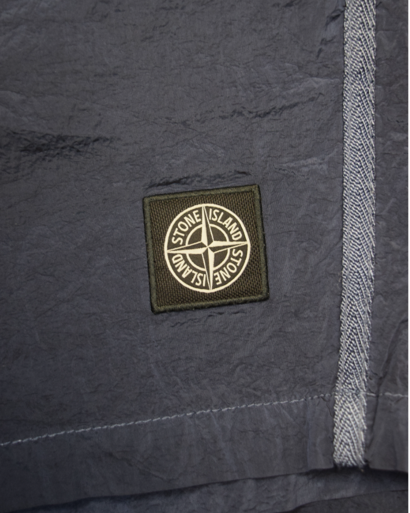 Stone Island Nylon Metal Patch Project Swim Shorts Blue detail view