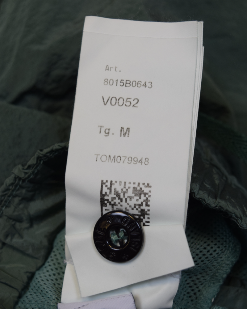 Stone Island Nylon Metal Patch Project Swim Shorts Green detail view