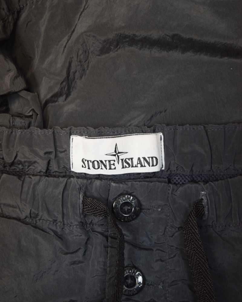 Stone Island Nylon Metal Patch Project Swim Shorts Black detail view