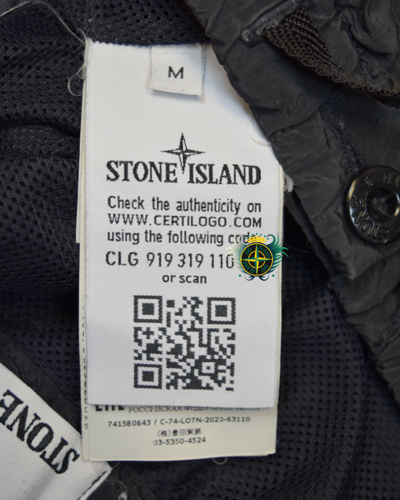 Stone Island Nylon Metal Patch Project Swim Shorts Black detail view