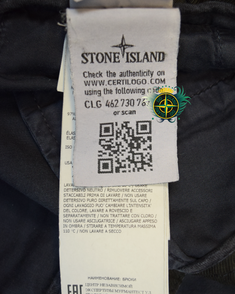 Stone Island Washed Look Cargos Blue detail view
