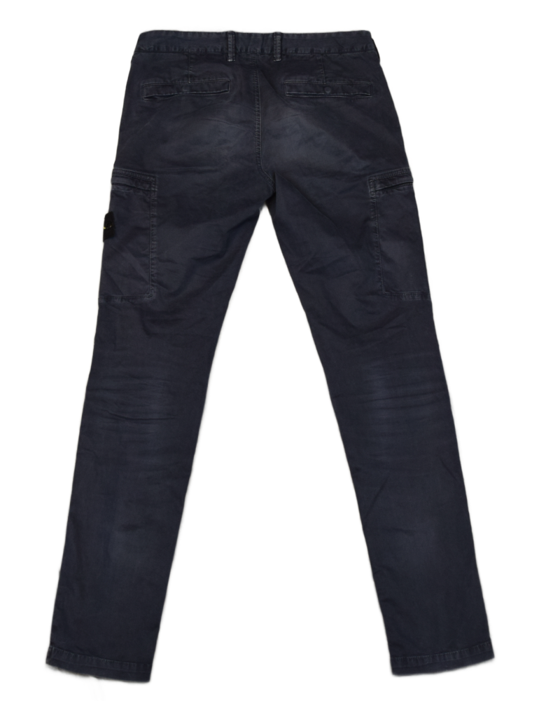 Stone Island Washed Look Cargos Blue back view