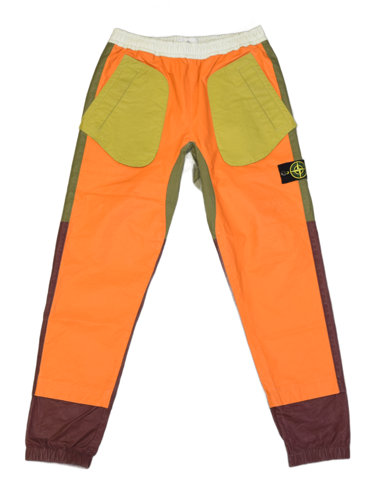 Stone island Tela Placcata Bicoloure Cargo Trousers Multi front view