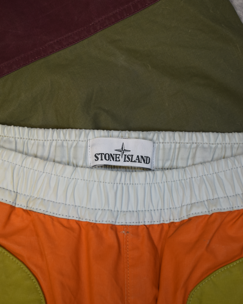 Stone island Tela Placcata Bicoloure Cargo Trousers Multi detail view