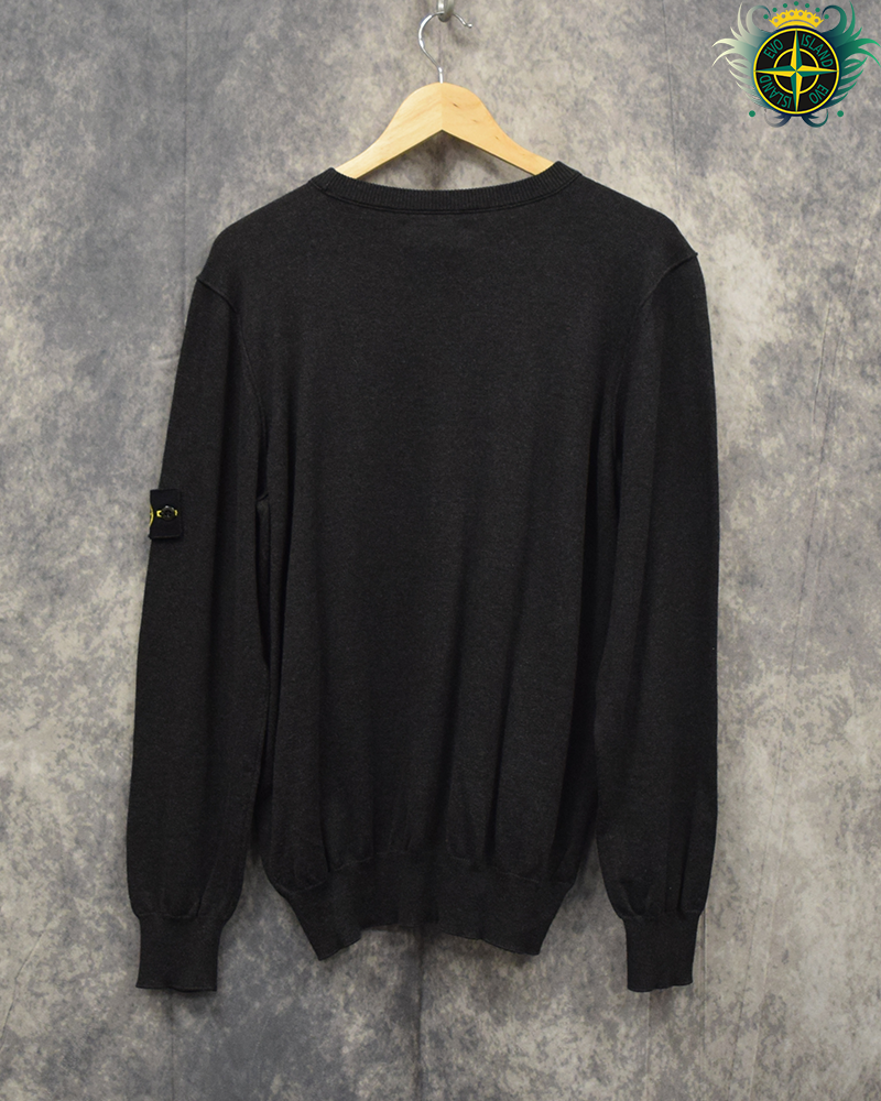 Stone Island Charcoal Lightweight Knit Crewneck - L