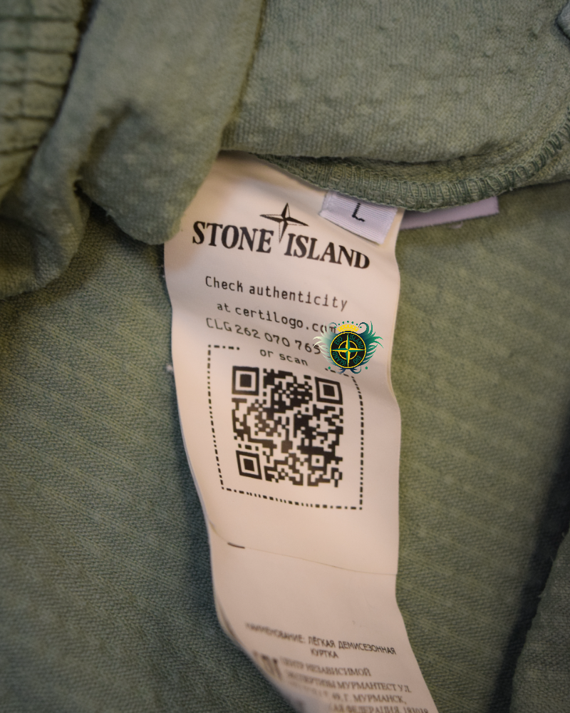Stone Island Corduroy Overshirt Green detail view