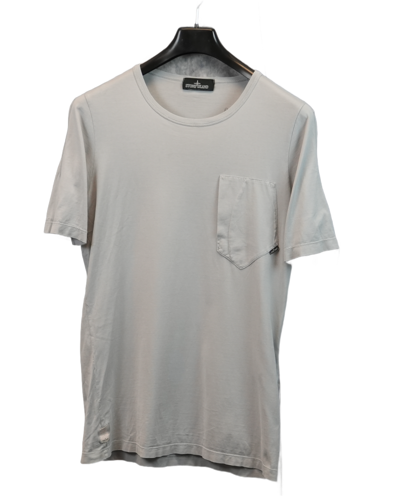 Stone Island Shadow Project Catch Pocket T-Shirt Light Blue front view