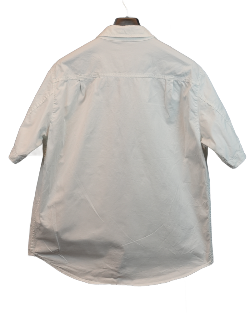 Stone Island Zipped Overshirt White back view