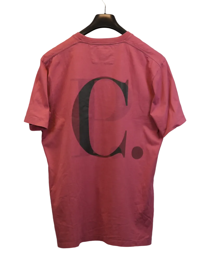 C.P. Company Back Print T-Shirt Dark Pink back view