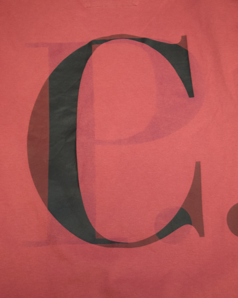 C.P. Company Back Print T-Shirt Dark Pink detail view