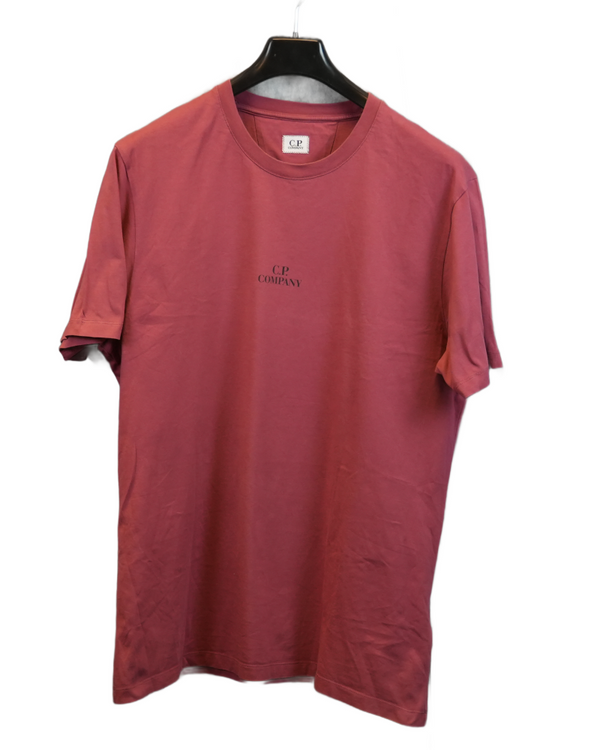C.P. Company Back Print T-Shirt Dark Pink front view