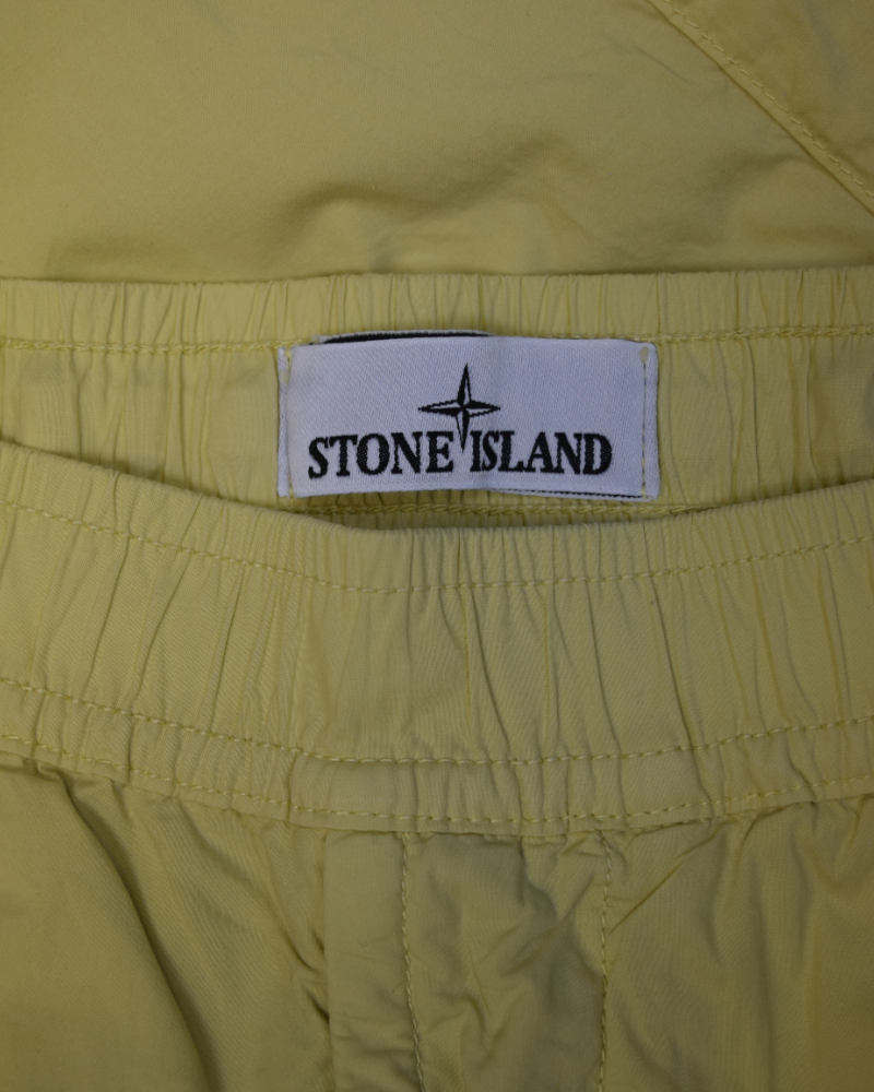 Stone island Cuffed Cargos Cream detail view
