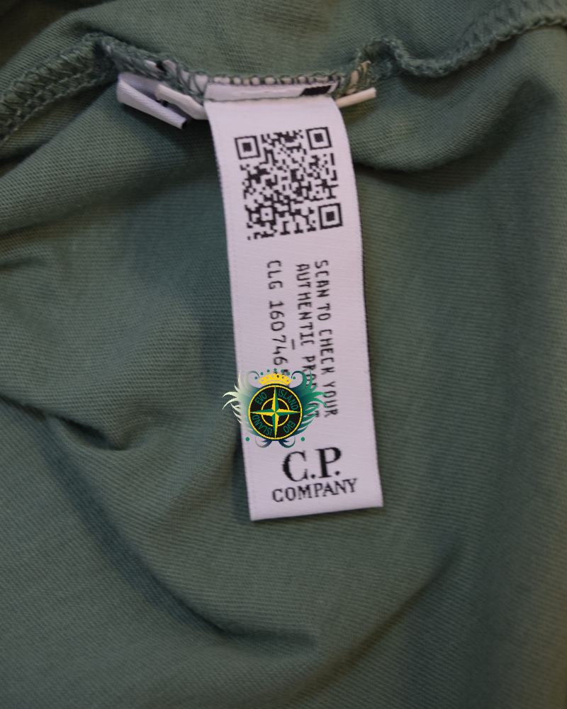 C.P. Company Logo Print T-Shirt Green detail view