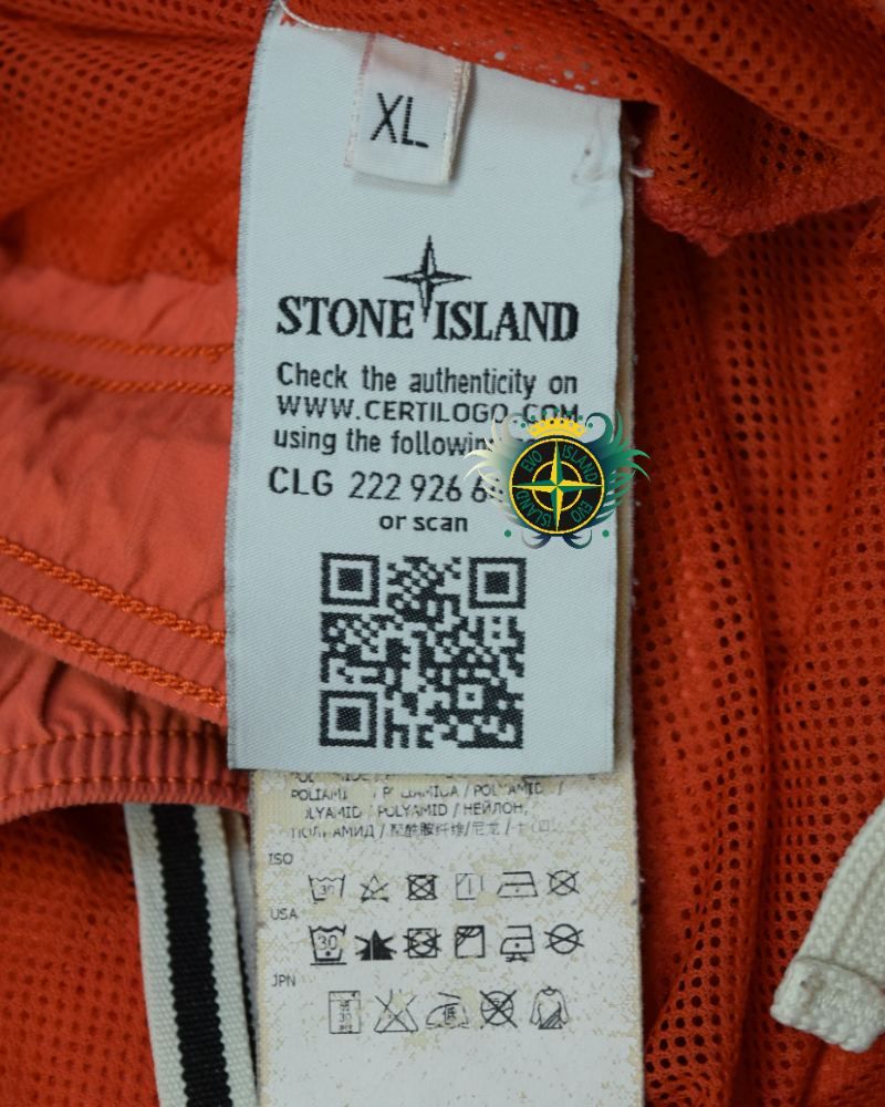 Stone Island Shadow project swim shorts Orange detail view