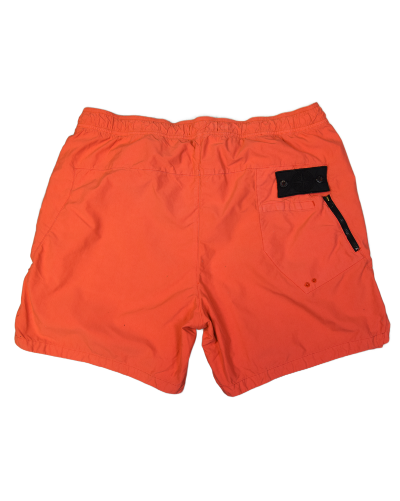 Stone Island Shadow project swim shorts Orange back view