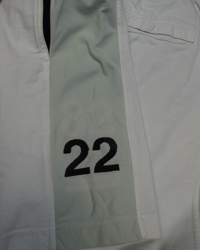 Stone Island 40th Anniversary Bermuda Shorts White and teal detail view