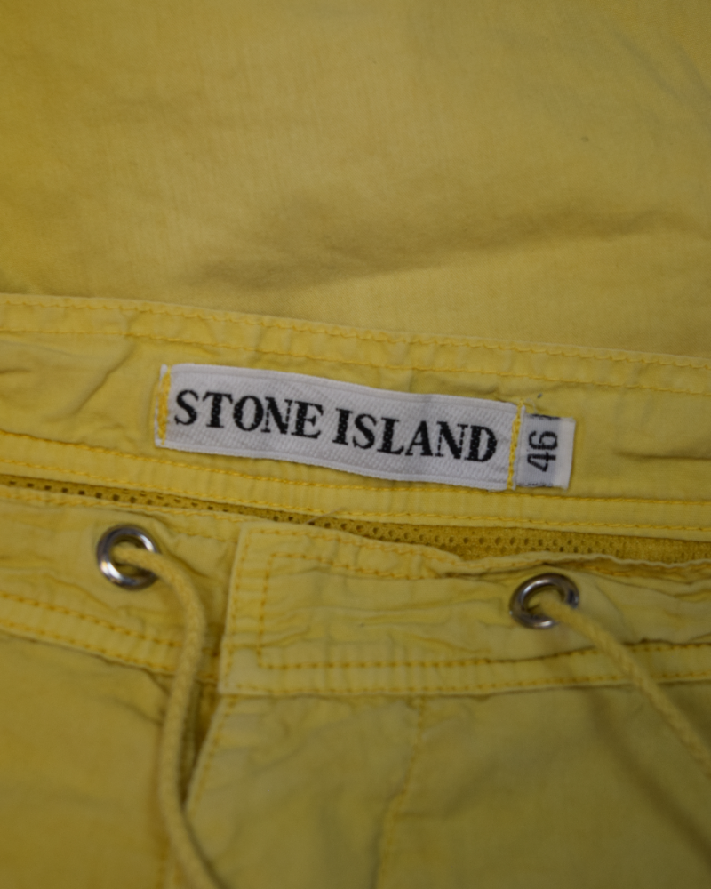 Stone Island Vintage Marina Swim Shorts Yellow detail view