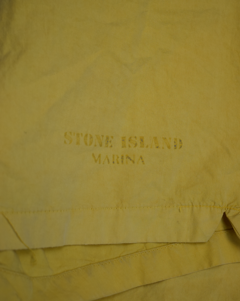 Stone Island Vintage Marina Swim Shorts Yellow detail view