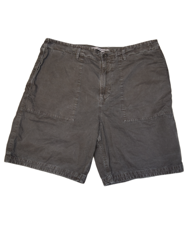 Stone Island Old Effect Cargo shorts Black front view