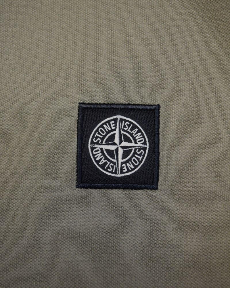 Stone Island Long Sleeved Patch Project Polo Shirt Khaki detail view