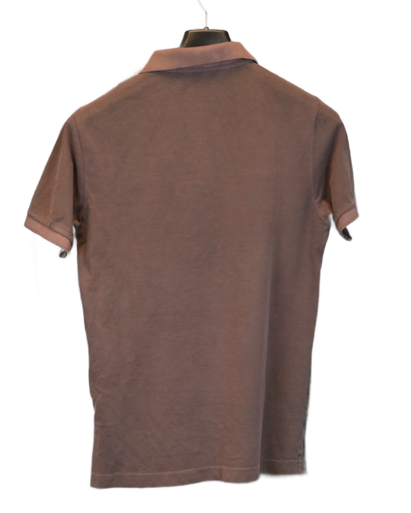 Stone Island Patch Project Polo Shirt Dusty Pink back view