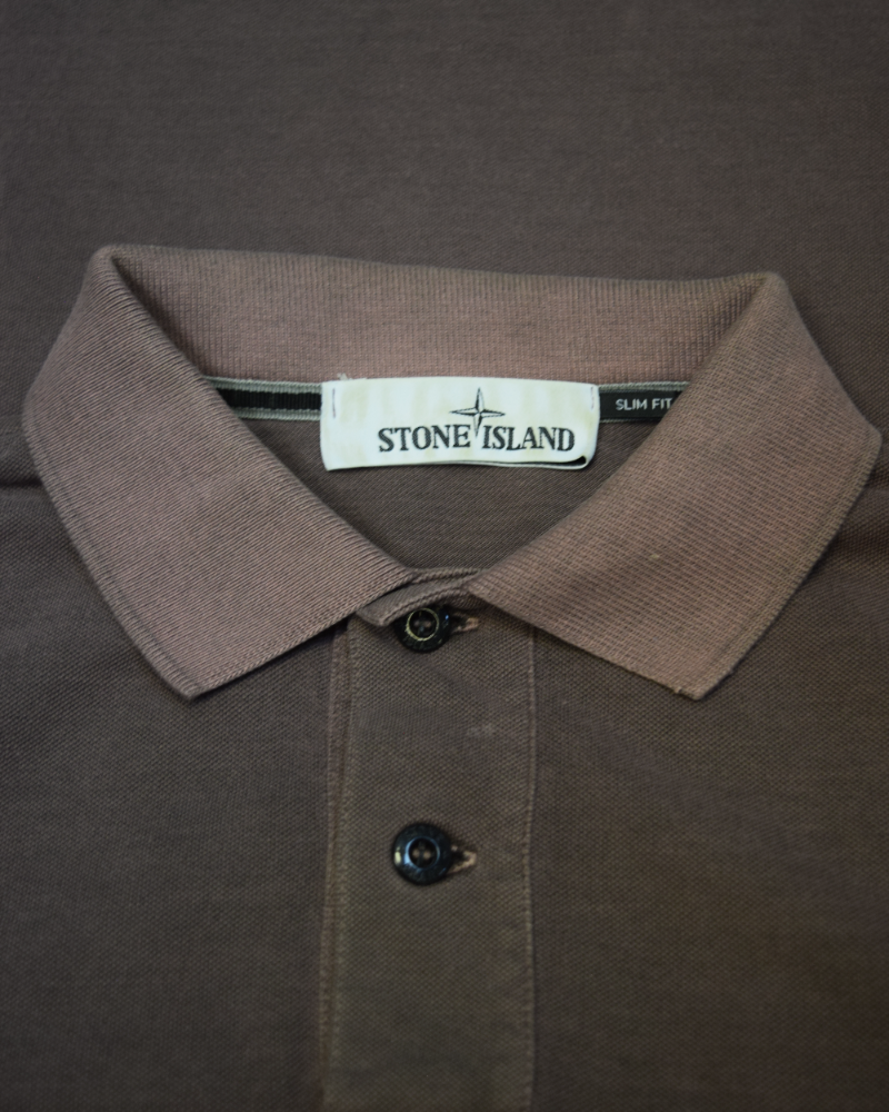 Stone Island Patch Project Polo Shirt Dusty Pink detail view