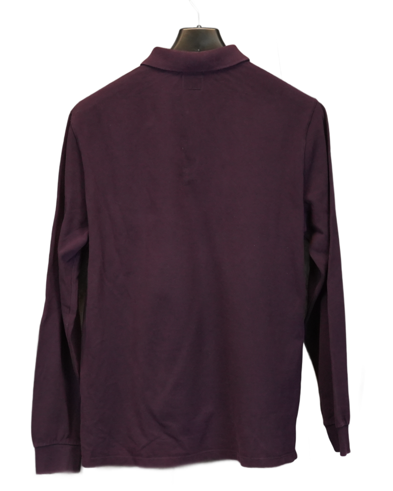 C.P Company  Long Sleeved Polo Shirt Purple back view