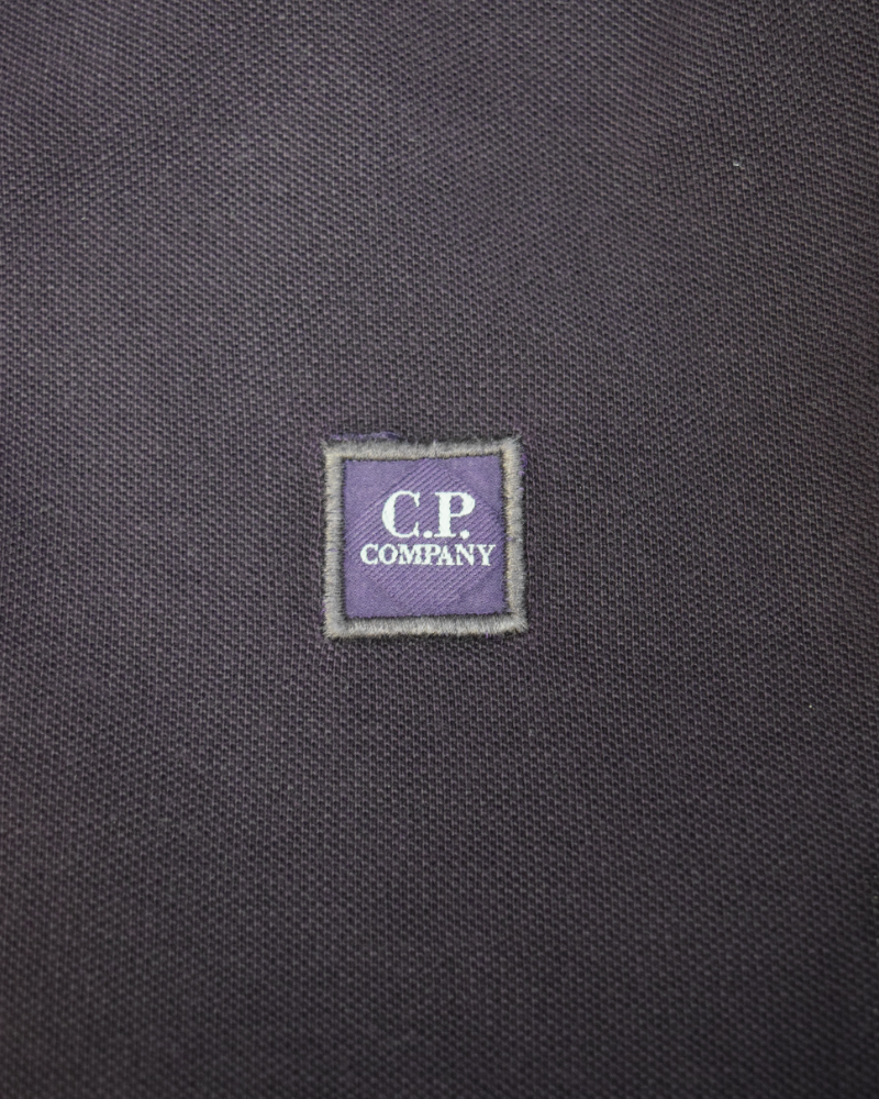 C.P Company  Long Sleeved Polo Shirt Purple detail view