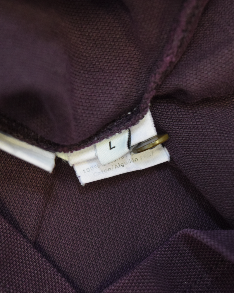 C.P Company  Long Sleeved Polo Shirt Purple detail view