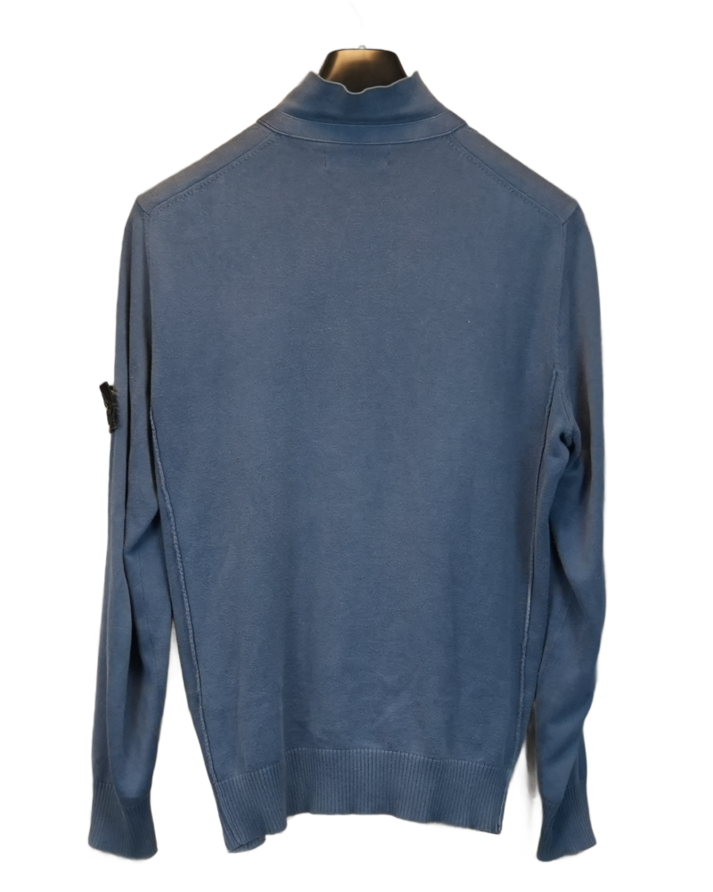 Stone Island 1/4 zip sweatshirt Blue back view