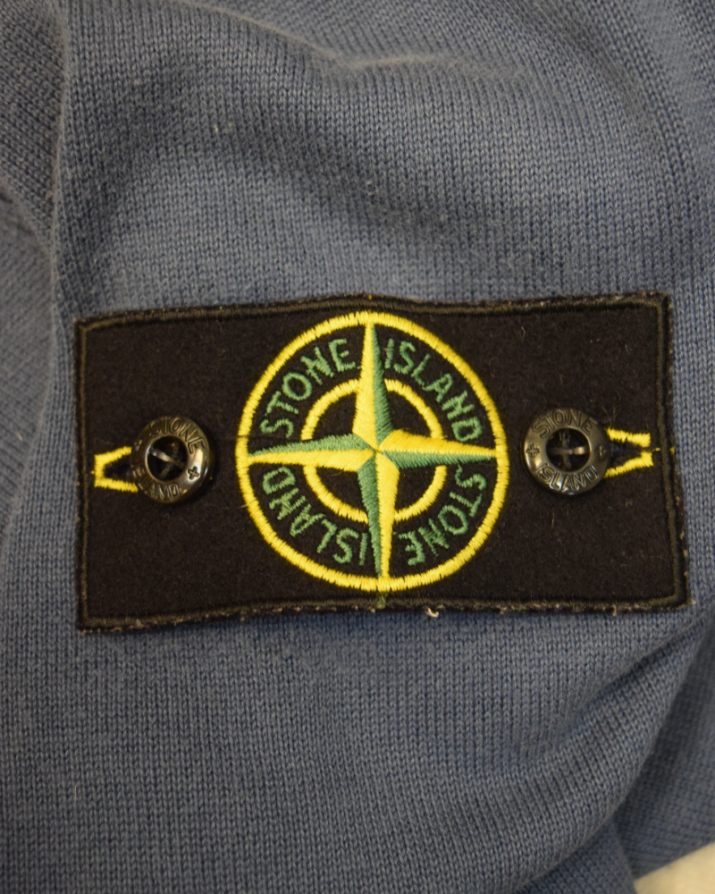 Stone Island 1/4 zip sweatshirt Blue detail view