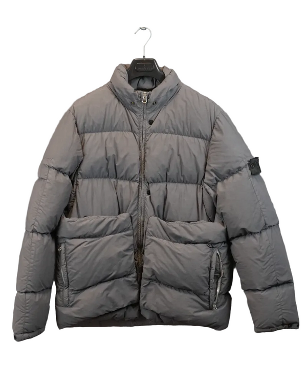 Stone island Shadow Project 30th Anniversary Down Jacket grey front view
