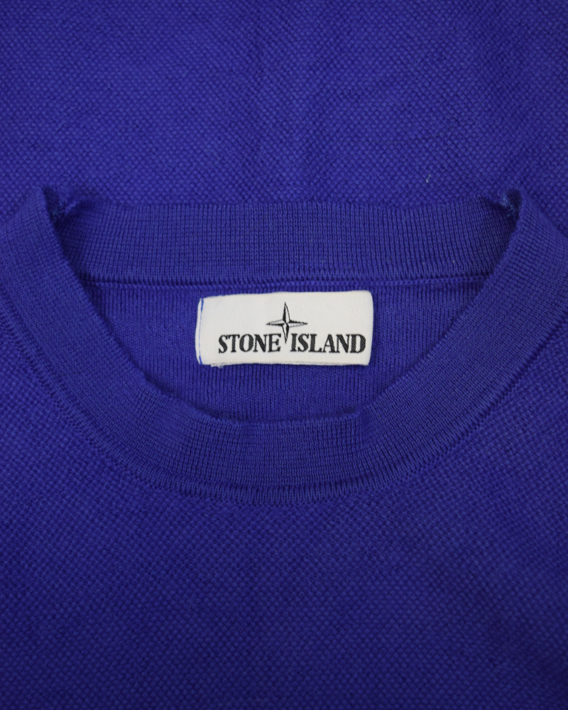 Stone Island Stellina Lightweight Knit Blue detail view