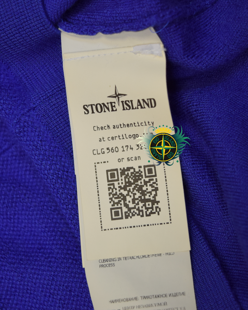 Stone Island Stellina Lightweight Knit Blue detail view