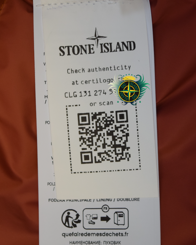 Stone island Heritage Camo Ripstop Nylon Down Jacket Light Camo detail view