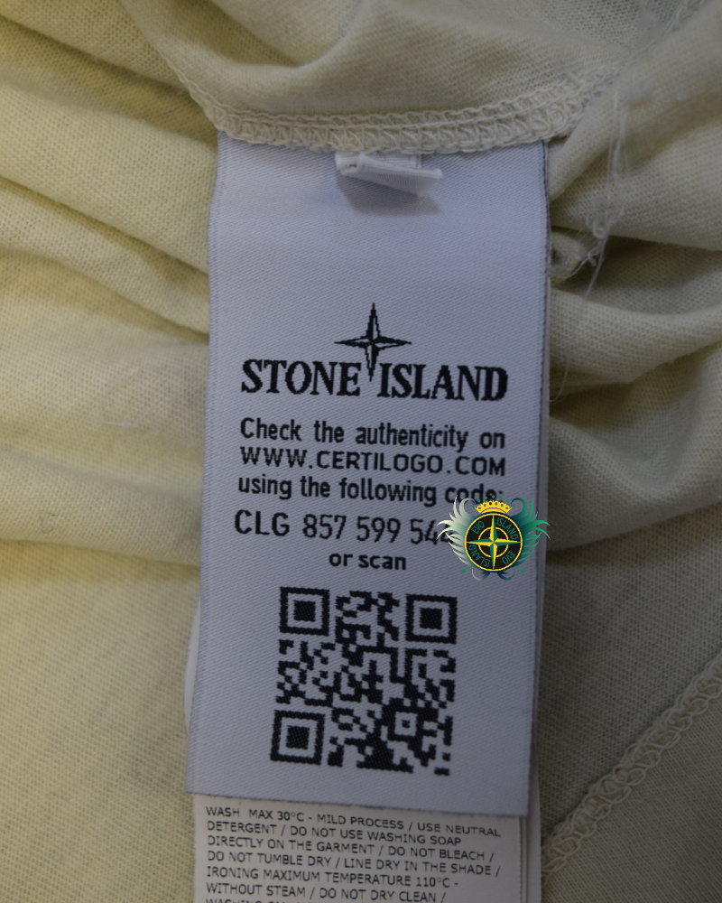 Stone Island Patch Project Tee Shirt Cream detail view