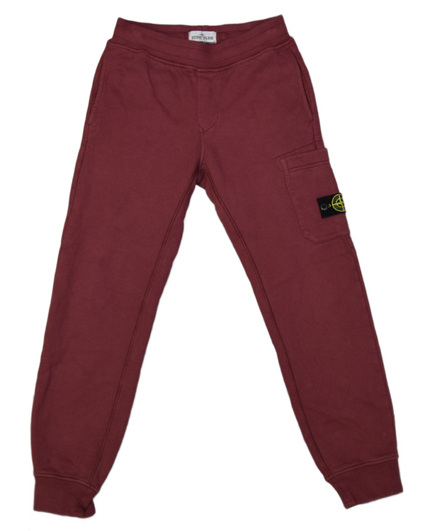 Stone Island Kids Joggers Maroon front view