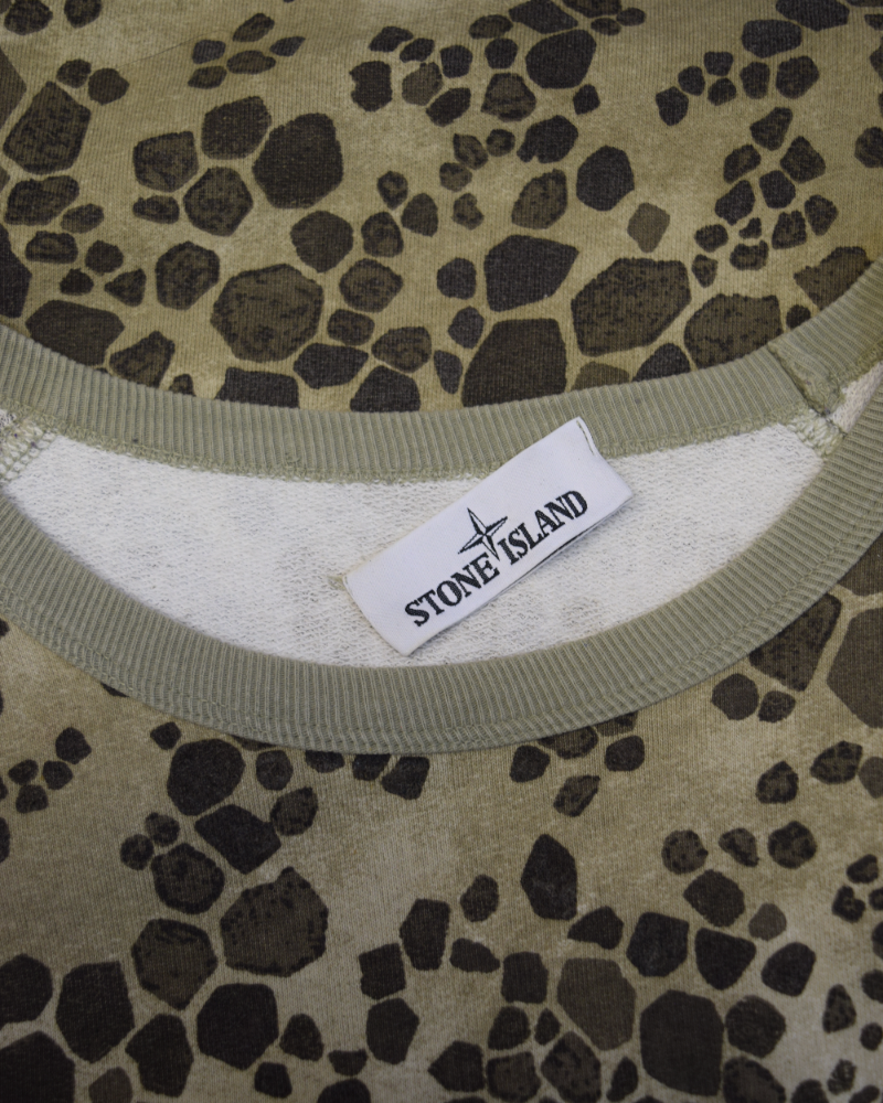 Stone Island Aligator Camo Sweatshirt Camo detail view