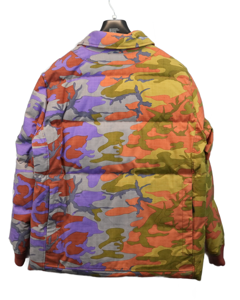 Stone island Heritage Camo Ripstop Nylon Down Jacket Dark Camo back view