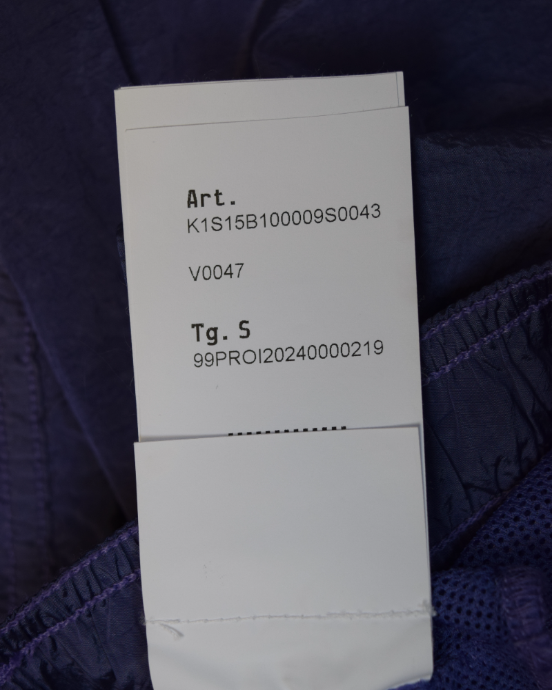 Stone Island Nylon Metal Patch Project Swim Shorts purple detail view