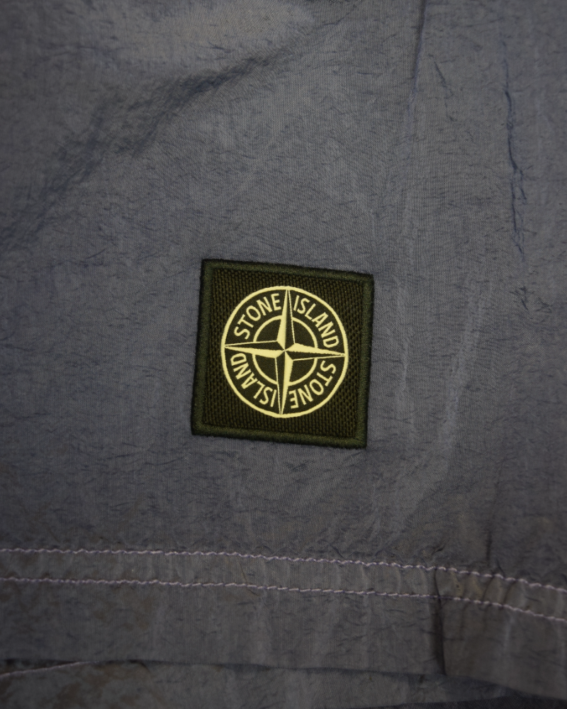 Stone Island Nylon Metal Patch Project Swim Shorts purple detail view