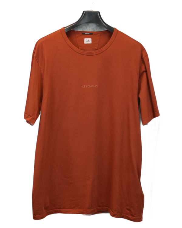 C.P. Company Chest Logo T-Shirt Orange front view