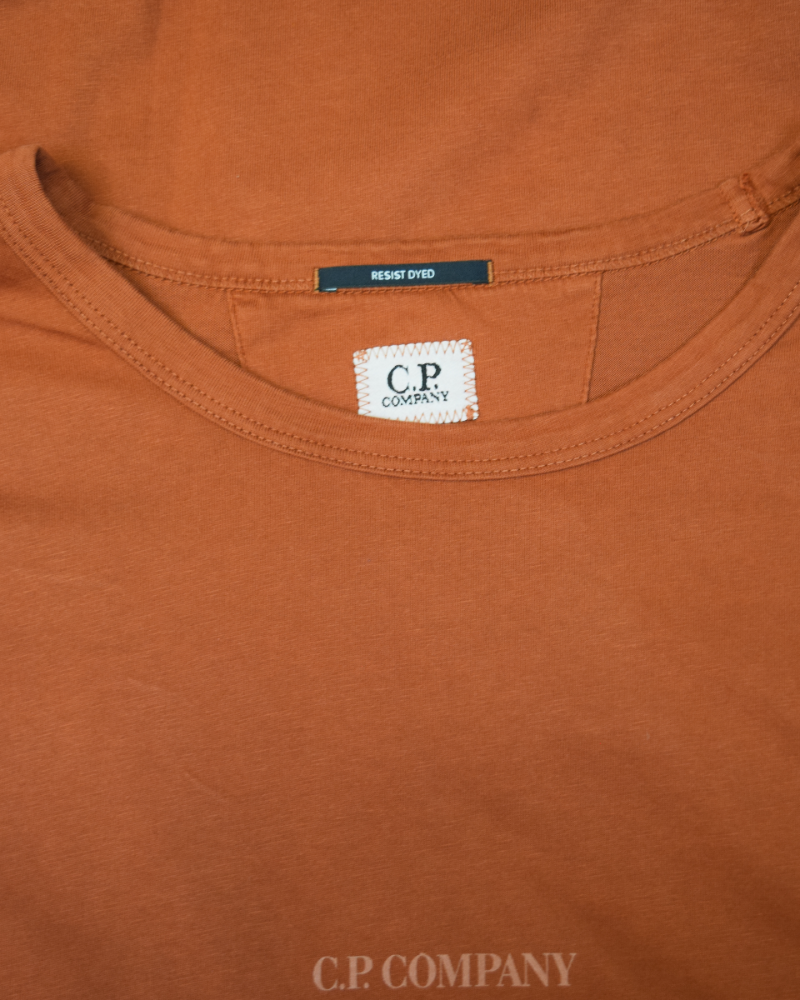 C.P. Company Chest Logo T-Shirt Orange detail view