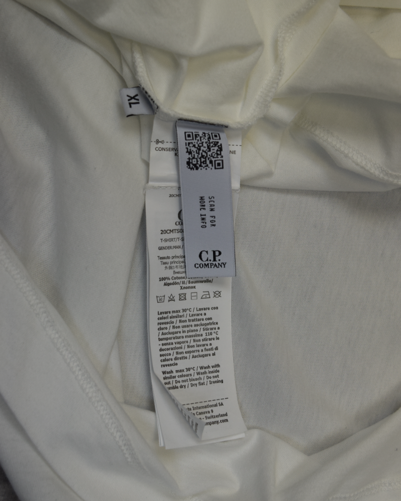 C.P. Company Back Print Logo T-Shirt White detail view