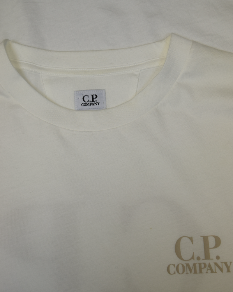 C.P. Company Back Print Logo T-Shirt White detail view