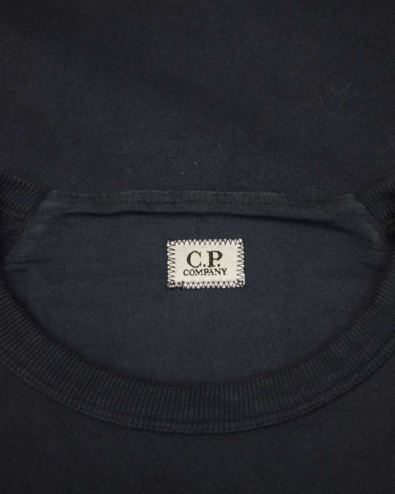 C.P. Company Crewneck Sweatshirt Navy Blue detail view