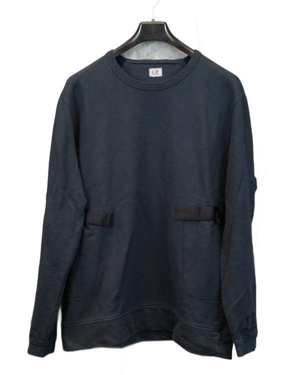 C.P. Company Crewneck Sweatshirt Navy Blue front view