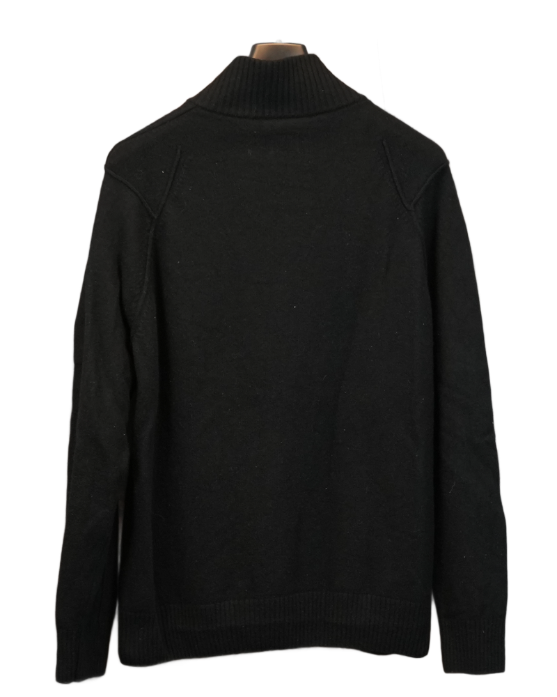C.P. Company Full Zip Lense Knit Black back view