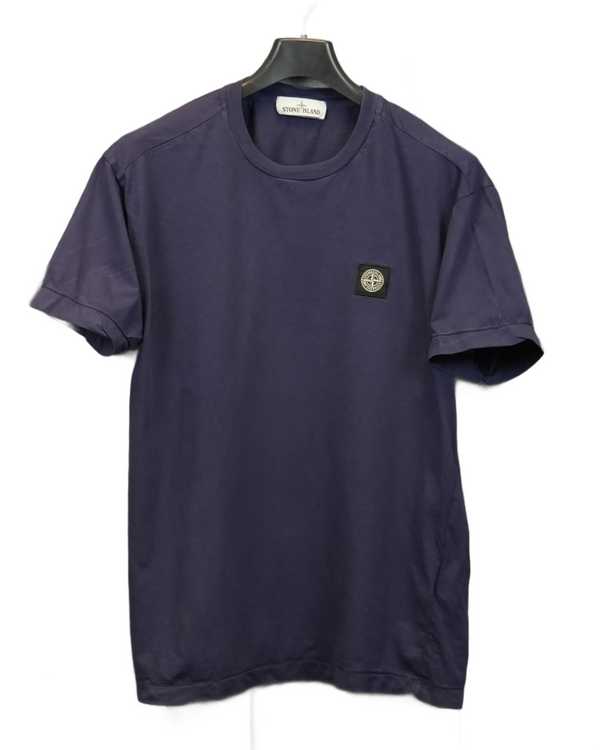 Stone Island Patch Project T-Shirt Navy Blue front view