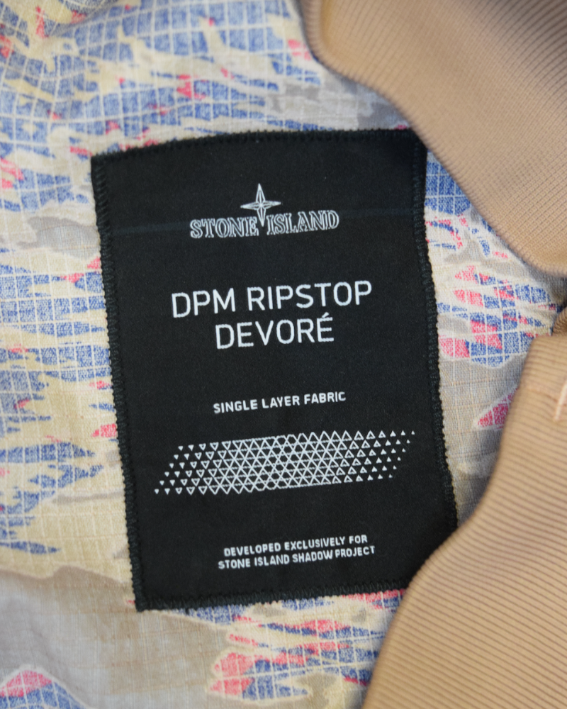 Stone island Shadow Project DPM Ripstop Devore Jacket Pink Camo detail view